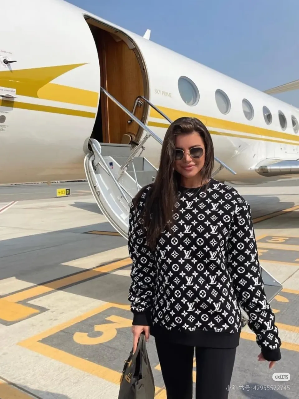 Louis Vuitton/Louis Vuitton all-over printed jacquard sweater